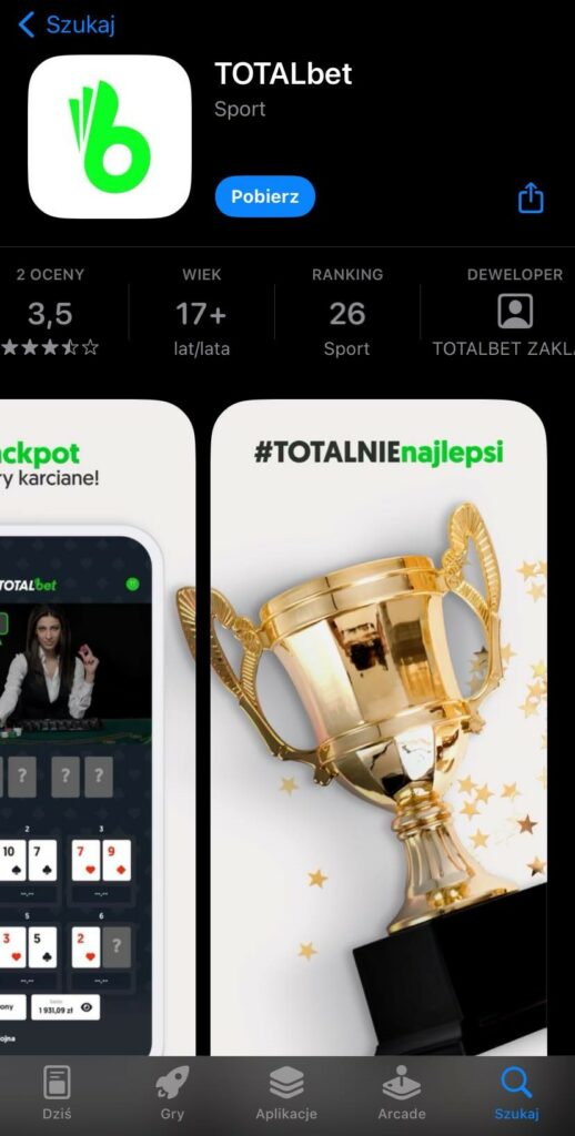 aplikacja totalbet na ios