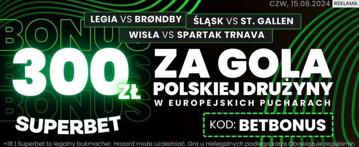 Promocja Superbet: gol polskiego klubu w LKE
